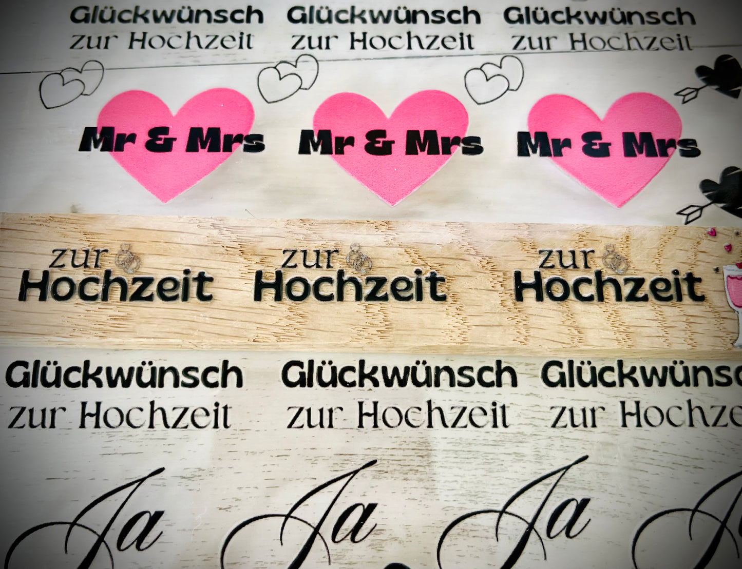 easy Rub-On-Sticker „Hochzeit“