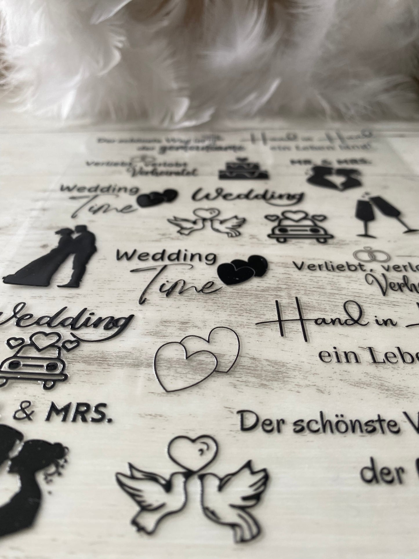 easy Rub-On-Sticker „Wedding“