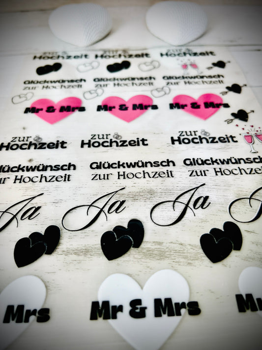 easy Rub-On-Sticker „Hochzeit“