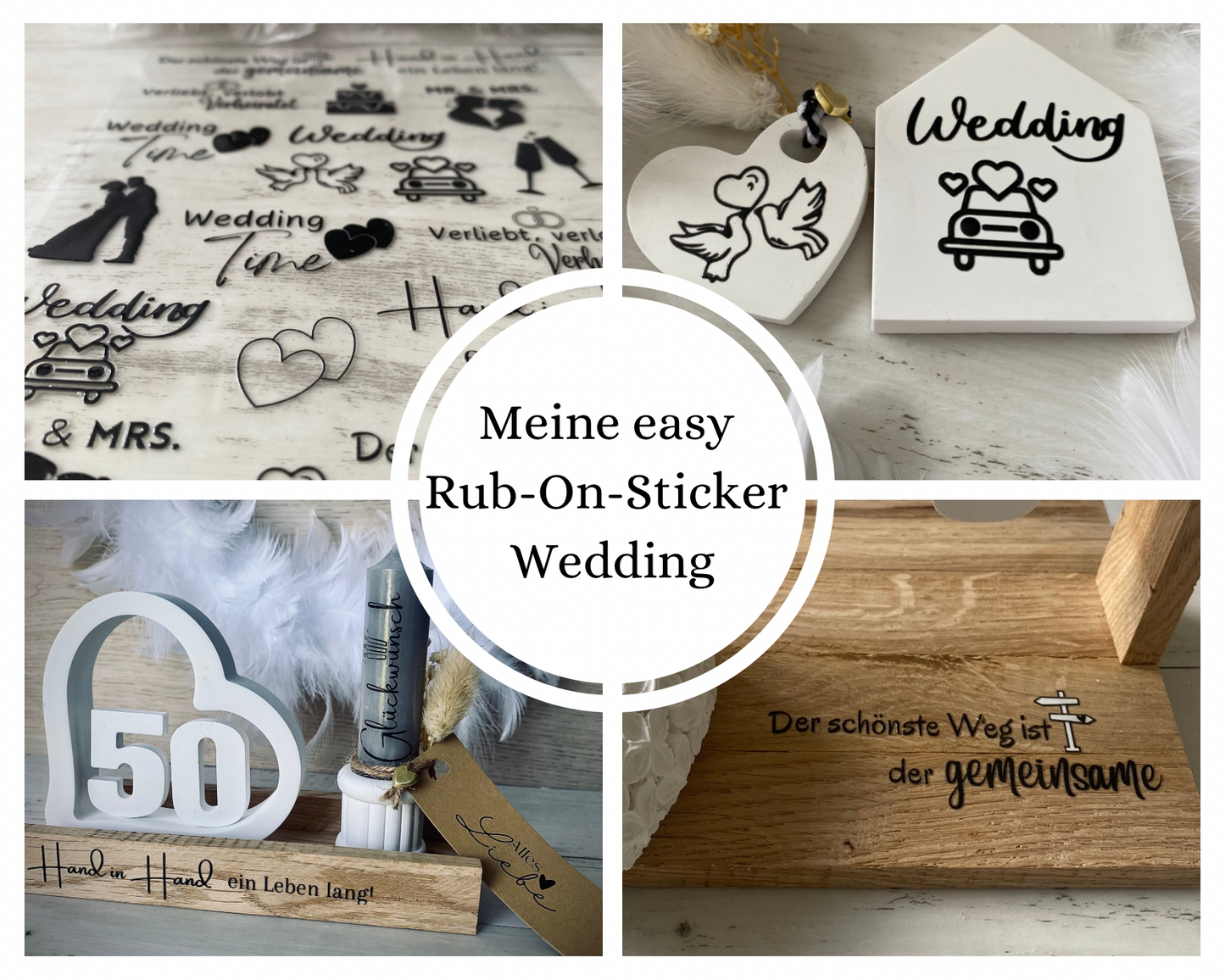 easy Rub-On-Sticker „Wedding“